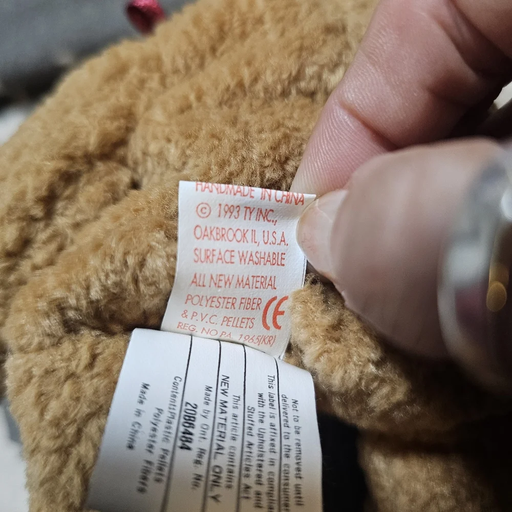 Beanie babies PVC TY Curly bear RARE - Picture 2 of 5